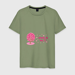 Мужская футболка Цветущее вишневое дерево - весна в моем сердце