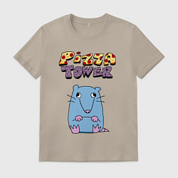 Мужская футболка Глупая Крыса из Pizza Tower