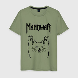 Мужская футболка Manowar - rock cat