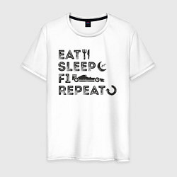Мужская футболка Eat sleep F1