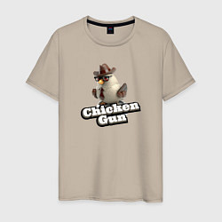 Мужская футболка Chicken Gun illustration