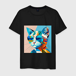 Мужская футболка Кот в темных очках Пикассо