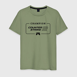 Мужская футболка Counter-Strike 2 gaming champion: рамка с лого и д