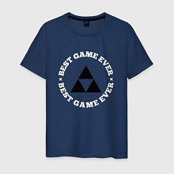 Мужская футболка Символ Zelda и круглая надпись best game ever