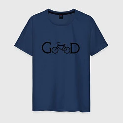 Футболка хлопковая мужская GooD bike, цвет: тёмно-синий