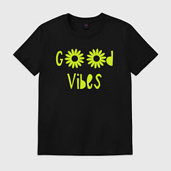 Мужская футболка Flowers - Good vibes