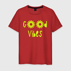 Мужская футболка Flowers - Good vibes