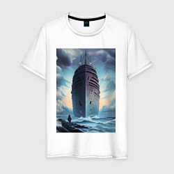 Мужская футболка Морской корабль