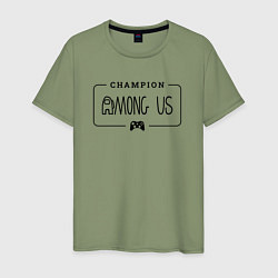 Мужская футболка Among Us gaming champion: рамка с лого и джойстико
