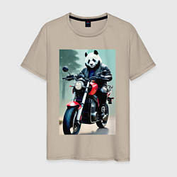 Мужская футболка Panda - cool biker