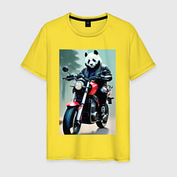 Мужская футболка Panda - cool biker