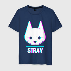 Мужская футболка Stray в стиле glitch и баги графики