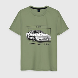 Футболка хлопковая мужская Toyota Supra MK3, цвет: авокадо