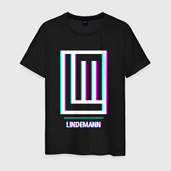 Мужская футболка Lindemann glitch rock