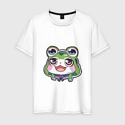 Мужская футболка Ахегао аниме девочка в шапке жабки