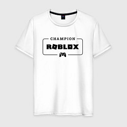 Мужская футболка Roblox gaming champion: рамка с лого и джойстиком