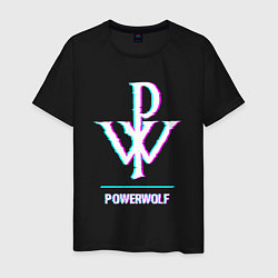Мужская футболка Powerwolf glitch rock