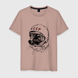Мужская футболка Пёсик астронавт - ссср