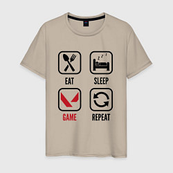 Мужская футболка Eat - sleep - Valorant - repeat