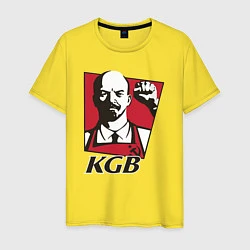 Футболка хлопковая мужская KGB Lenin, цвет: желтый