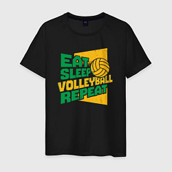 Мужская футболка Eat sleep volleyball