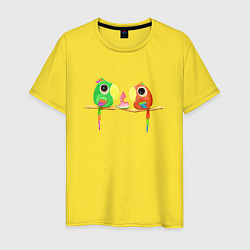 Мужская футболка Попугайчики и арбуз