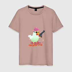 Мужская футболка Цыпленок с пушкой