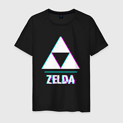 Мужская футболка Zelda в стиле glitch и баги графики