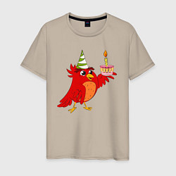 Мужская футболка Праздничная птичка