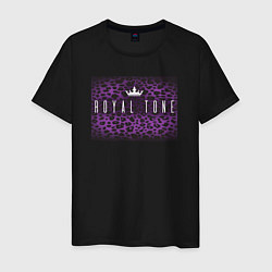 Мужская футболка Фиолетовый леопард с короной