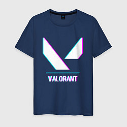 Мужская футболка Valorant в стиле glitch и баги графики