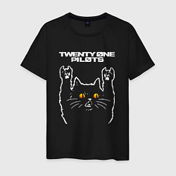 Мужская футболка Twenty One Pilots rock cat