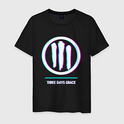 Мужская футболка Three Days Grace glitch rock
