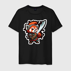 Мужская футболка Красная панда воин