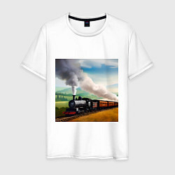 Мужская футболка Ретро поезд