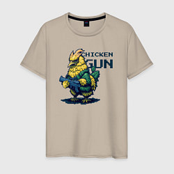 Мужская футболка Chicken Gun рэмбо