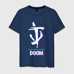 Мужская футболка Doom в стиле glitch и баги графики