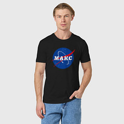 Футболка хлопковая мужская Макс Наса, цвет: черный — фото 2