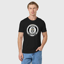 Футболка хлопковая мужская Juventus club, цвет: черный — фото 2