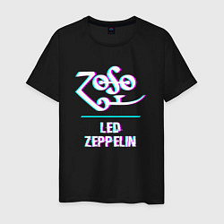 Мужская футболка Led Zeppelin glitch rock