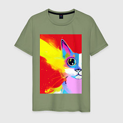 Мужская футболка Эскиз кошки