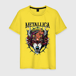 Мужская футболка Metallica - wolfs muzzle - thrash metal