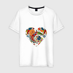 Мужская футболка Сердце с абстрактным узором