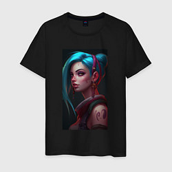 Мужская футболка Jinx art Arcane League of Legends