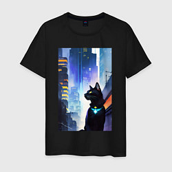 Мужская футболка Black cat - a resident of the metropolis - New Yor