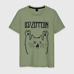 Мужская футболка Led Zeppelin - rock cat