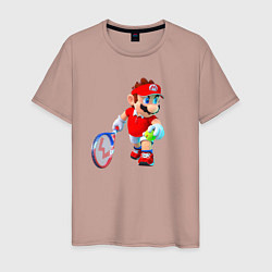 Мужская футболка Марио играет