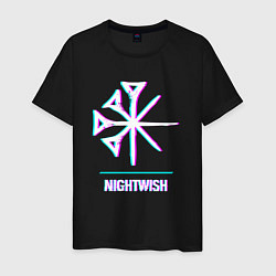 Мужская футболка Nightwish glitch rock