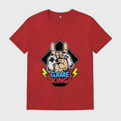 Футболка хлопковая мужская Король игры, цвет: красный