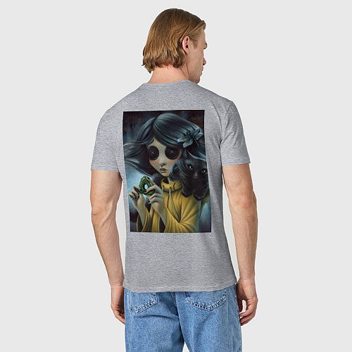 Мужская футболка Коралина в Стране Кошмаров арт / Меланж – фото 4